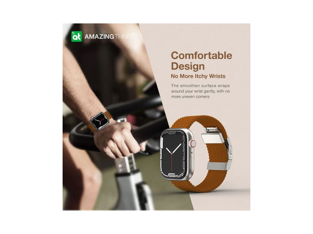 AmazingThing Titan Weave Band for Apple Watch 45/44/42mm - Brown AmazingThing Titan Weave Band for Apple Watch 45/44/42mm - Brown